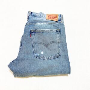 Levi's '94 Baggy Light Wash Ripped Knee Wide Leg Zip Fly Denim Jeans Size 31